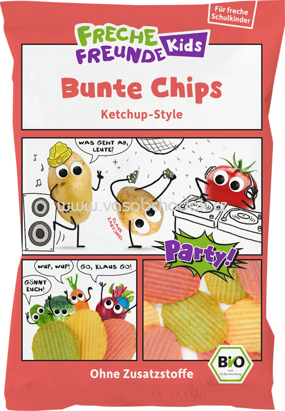Freche Freunde Kindersnack Bunte Chips Ketchup Style, 50g Freche Freunde Kindersnack Bunte Chips Ketchup Style, 50g