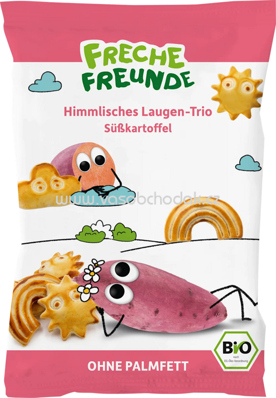 Freche Freunde Kindersnack Laugen-Trio Süßkartoffel, ab 3 Jahren, 80g