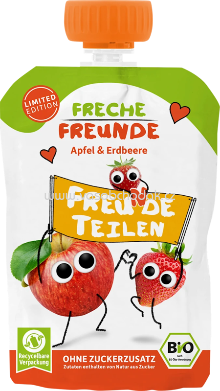 Freche Freunde Quetschie Apfel & Erdbeere, ab dem 6. Monat, 100g Freche Freunde Quetschie Apfel & Erdbeere, ab dem 6. Monat, 100g