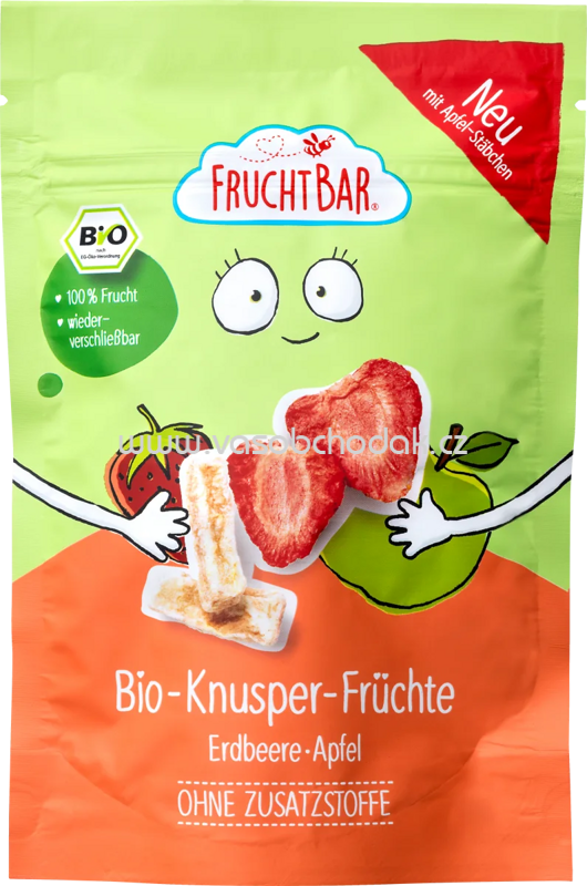 FruchtBar Knusper-Früchte Erdbeere und Apfel, ab 3 Jahren, 15g FruchtBar Knusper-Früchte Erdbeere und Apfel, ab 3 Jahren, 15g