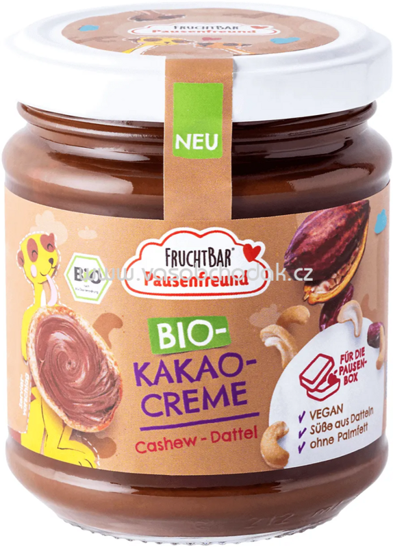 FruchtBar Bio Kakao Creme Cashew Dattel, 180g FruchtBar Bio Kakao Creme Cashew Dattel, 180g