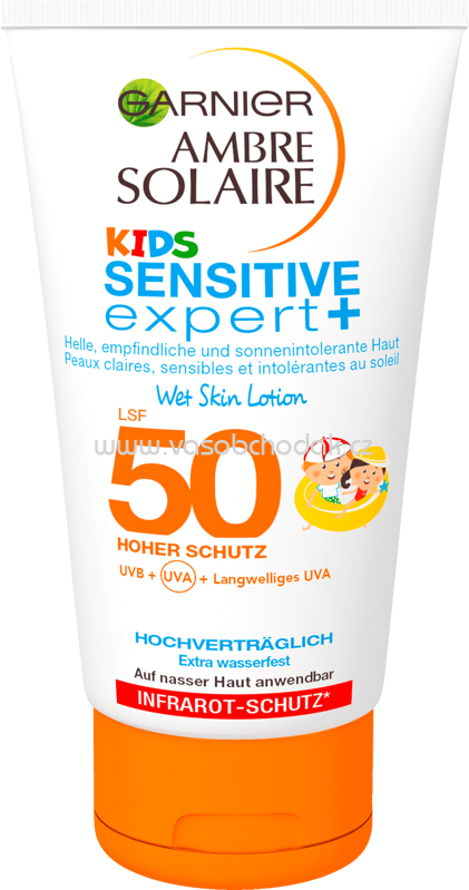 Garnier Sonnenlotion Sensitive Expert Kids Wet Skin LSF 50, 150 ml