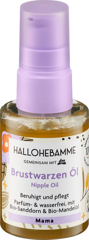 HALLOHEBAMME Brustwarzenöl, 50 ml HALLOHEBAMME Brustwarzenöl, 50 ml