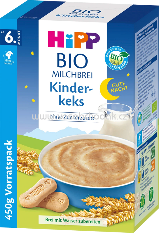 Hipp Bio-Milchbrei Gute Nacht Kinderkeks, ab 6. Monat, 450g