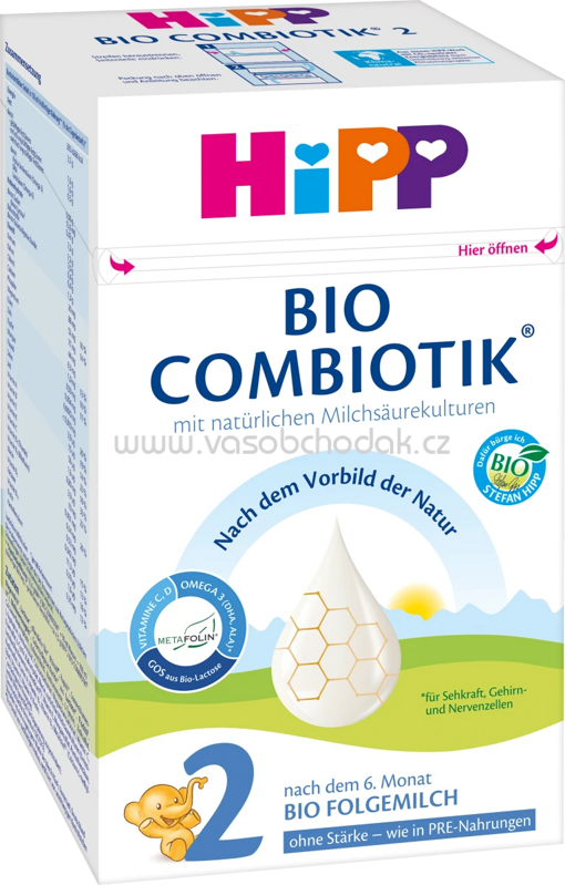 Hipp Folgemilch 2 Bio Combiotik ohne Stärke, ab dem 6. Monat, 600g