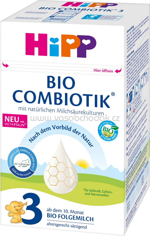 Hipp Folgemilch 3 Bio Combiotik, ab dem 10. Monat, 600g