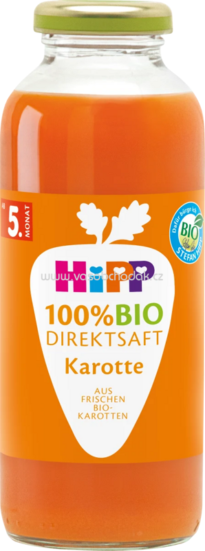 Hipp Saft 100% Bio Direktsaft Karotten, ab dem 5. Monat, 330 ml