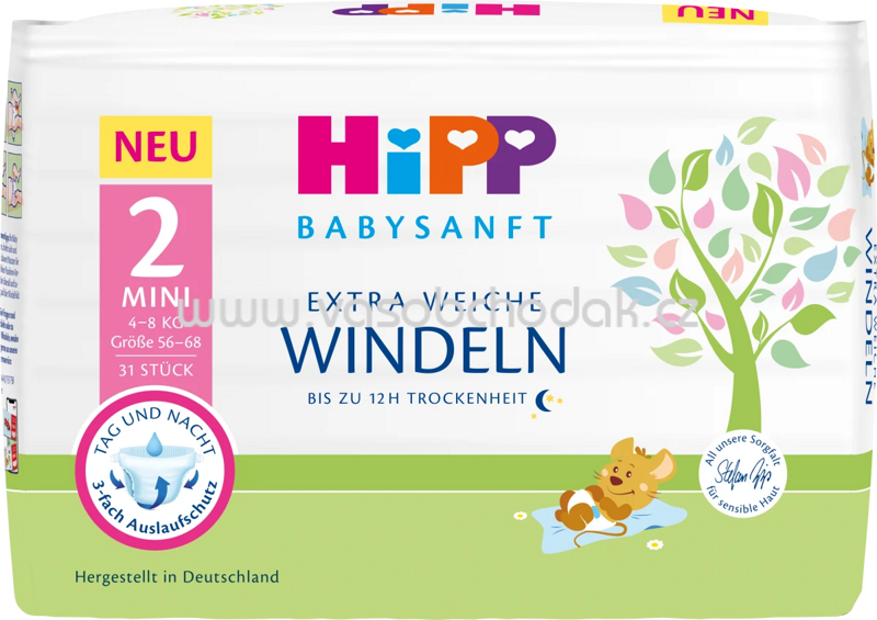 Hipp Babysanft Windeln Gr.2 Mini, 4-8 kg, 31 St