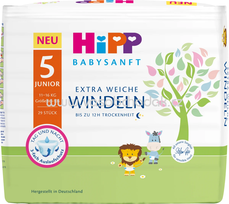 Hipp Babysanft Windeln Gr.5 Junior, 11-16 kg, 29 St
