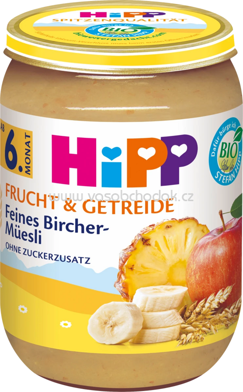 Hipp Frucht & Getreide Feines Bircher Müsli, ab 6. Monat, 190g