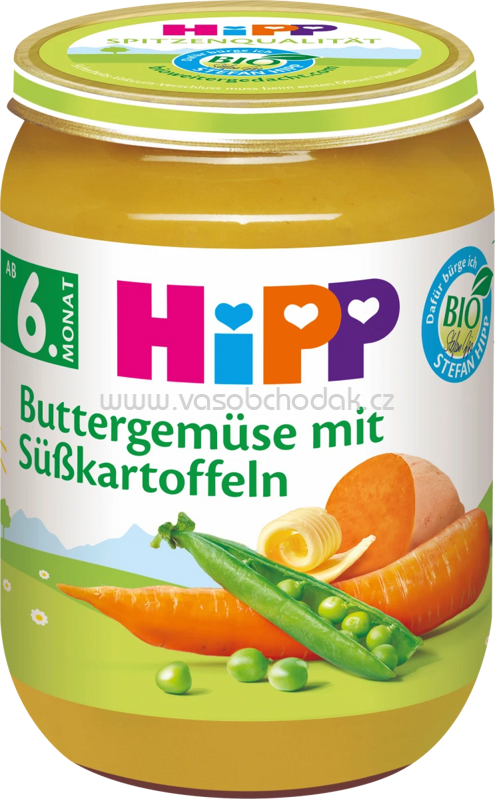 Hipp Buttergemüse mit Süßkartoffeln, ab dem 6. Monat, 190g