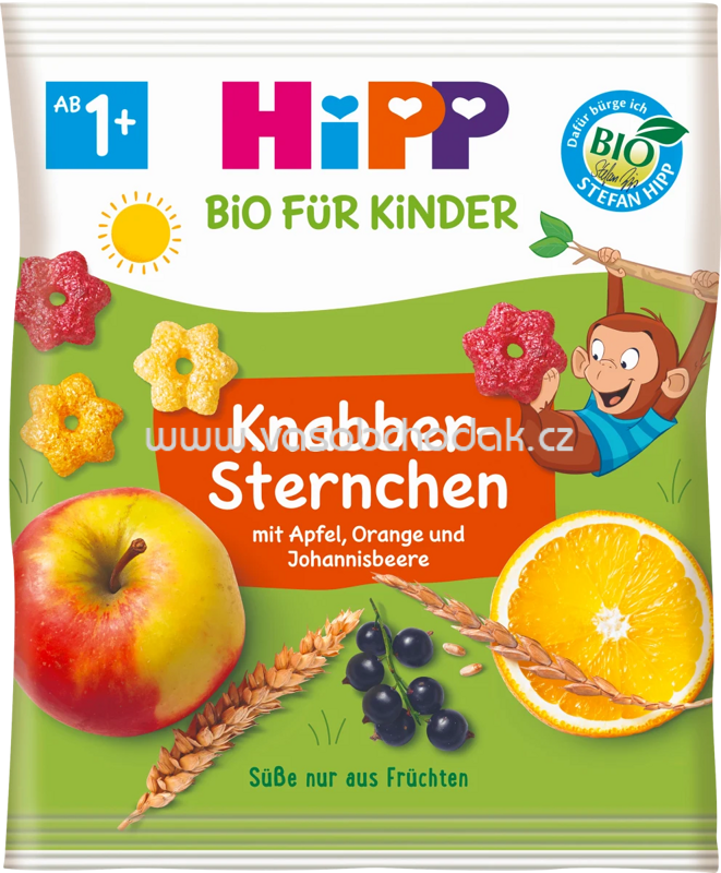Hipp Knabber-Sternchen mit Apfel, Orange und Johannisbeere, ab 1 Jahr, 30g