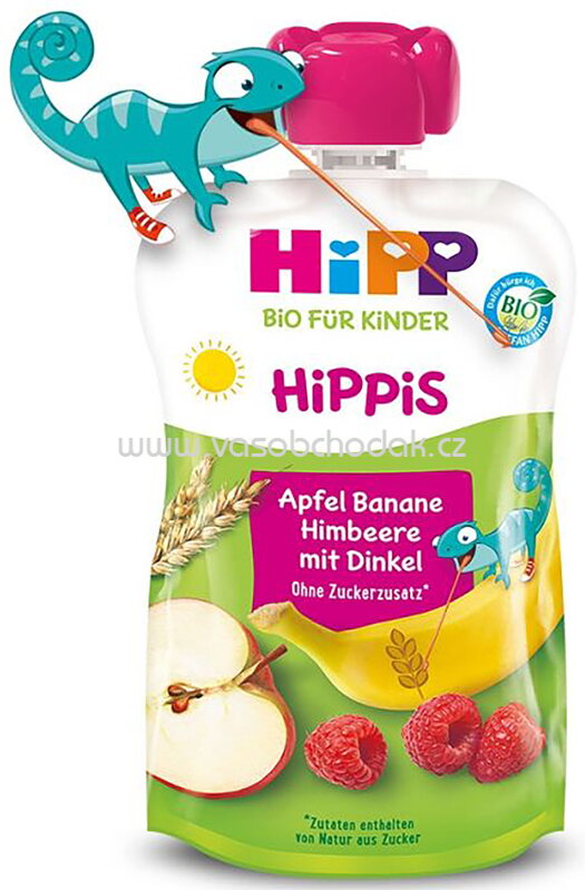 Hipp Hippis Apfel-Banane-Himbeere mit Dinkel, ab 1 Jahr, 100 g Hipp Hippis Apfel-Banane-Himbeere mit Dinkel, ab 1 Jahr, 100 g