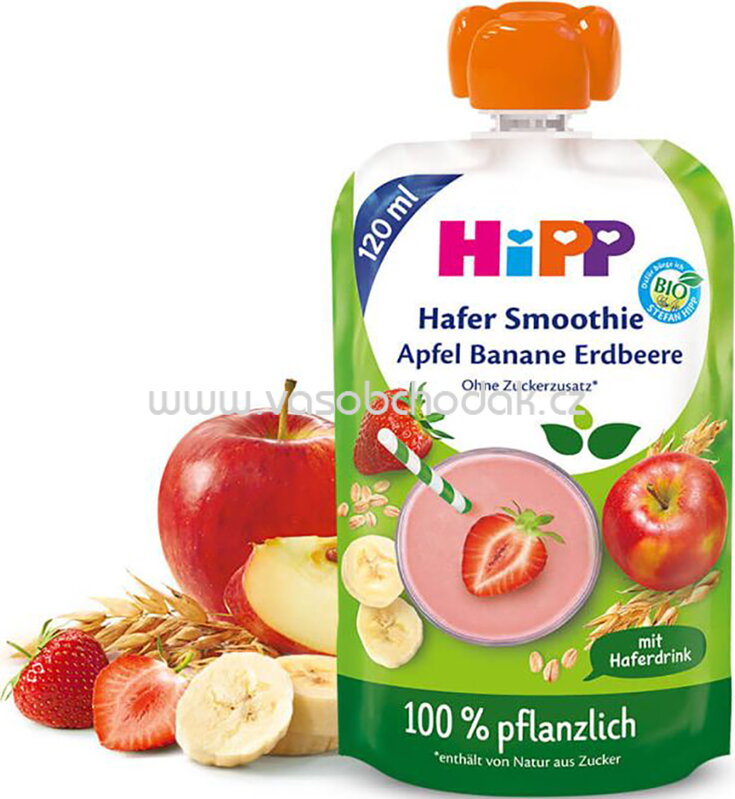 Hipp Hippis Hafer Smoothie Apfel Banane Erdbeere, ab 1 Jahr, 120 ml Hipp Hippis Hafer Smoothie Apfel Banane Erdbeere, ab 1 Jahr, 120 ml