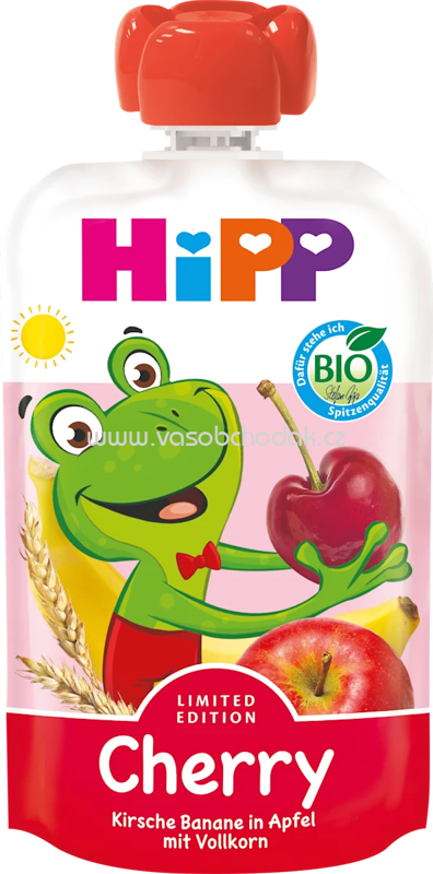 Hipp Quetschie Kirsche Banane in Apfel mit Vollkorn, ab 1 Jahr, 100g Hipp Quetschie Kirsche Banane in Apfel mit Vollkorn, ab 1 Jahr, 100g