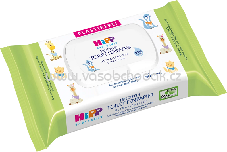 Hipp Babysanft Feuchttücher Feuchtes Toilettenpapier ultra sensitiv, 50 St Hipp Babysanft Feuchttücher Feuchtes Toilettenpapier ultra sensitiv, 50 St