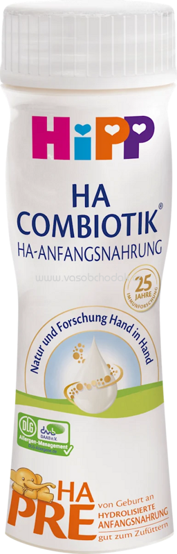 Hipp Anfangsmilch Pre HA Combiotik trinkfertig von Geburt an, 200 ml Hipp Anfangsmilch Pre HA Combiotik trinkfertig von Geburt an, 200 ml