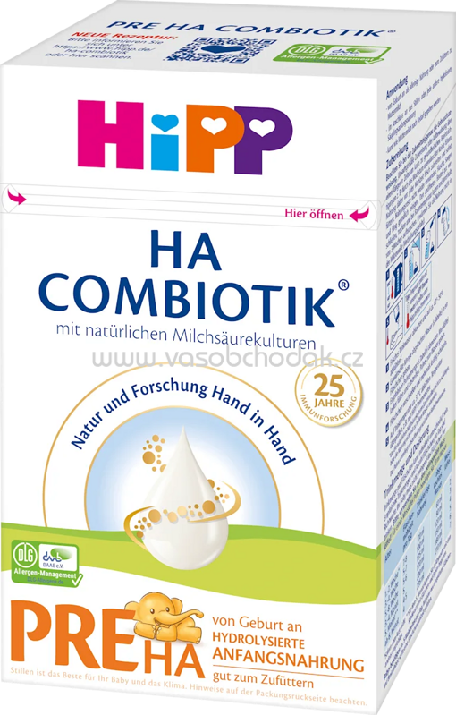 Hipp Anfangsmilch Pre HA Combiotik von Geburt an, 600g Hipp Anfangsmilch Pre HA Combiotik von Geburt an, 600g