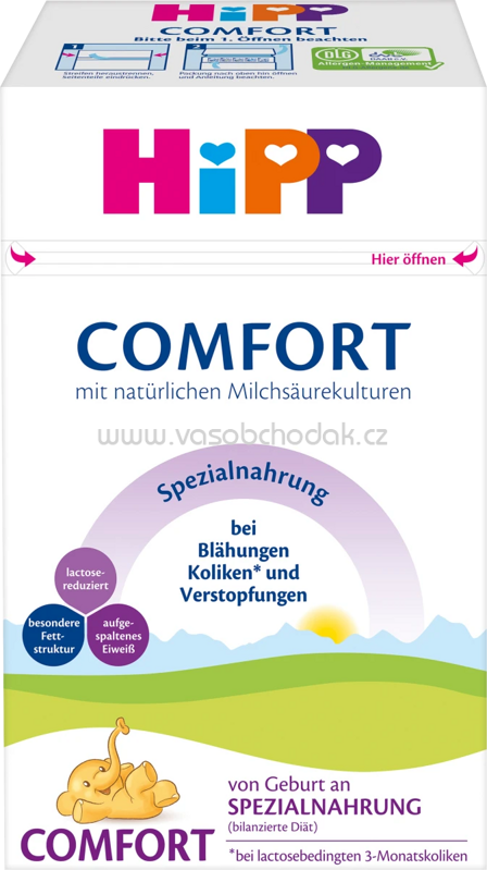 Hipp Anfangsmilch Spezialnahrung Comfort, von Geburt an, 600g Hipp Anfangsmilch Spezialnahrung Comfort, von Geburt an, 600g