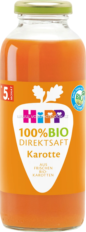 Hipp Saft 100% Bio Direktsaft Karotten, ab dem 5. Monat, 330 ml Hipp Saft 100% Bio Direktsaft Karotten, ab dem 5. Monat, 330 ml