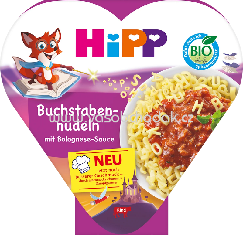 Hipp Kinderteller Buchstaben-nudeln mit Bolognese Sauce, ab 1 Jahr, 250g Hipp Kinderteller Buchstaben-nudeln mit Bolognese Sauce, ab 1 Jahr, 250g