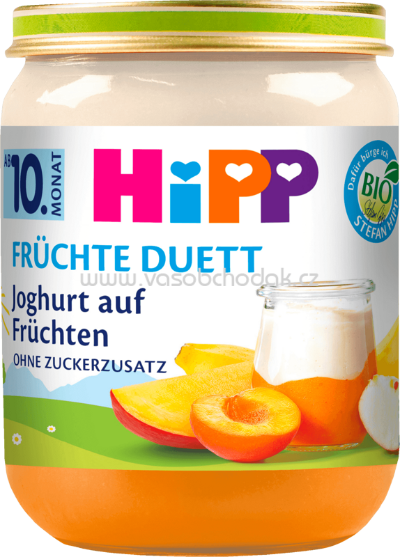 Hipp Früchte Duett Joghurt auf Früchten ab 10. Monat, 160g Hipp Früchte Duett Joghurt auf Früchten ab 10. Monat, 160g