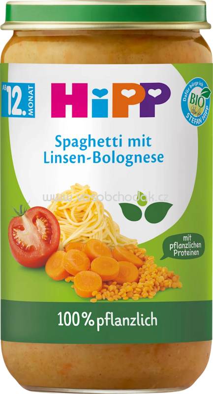 Hipp Spaghetti mit Linsen Bolognese, ab 12. Monat, 250g