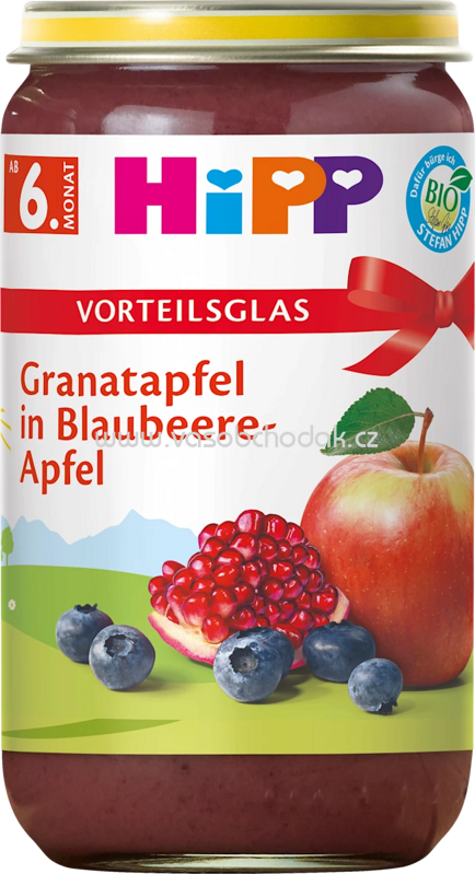 Hipp Granatapfel in Blaubeere Apfel, ab 6. Monat, 250g Hipp Granatapfel in Blaubeere Apfel, ab 6. Monat, 250g