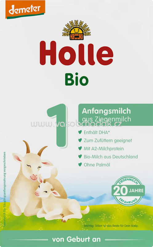 Holle Anfangsmilch 1, aus Ziegenmilch, von Geburt an, 400g Holle Anfangsmilch 1, aus Ziegenmilch, von Geburt an, 400g