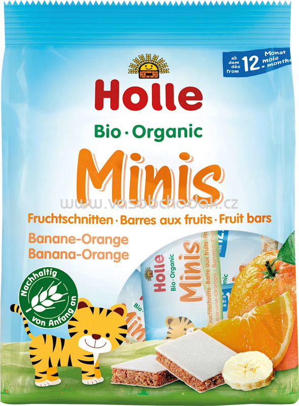 Holle Fruchtriegel Minis Banane-Orange, ab dem 12. Monat, 100g