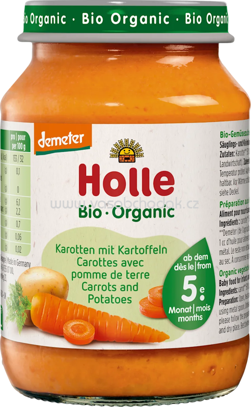 Holle Karotten mit Kartoffeln, ab dem 5. Monat, 190g Holle Karotten mit Kartoffeln, ab dem 5. Monat, 190g