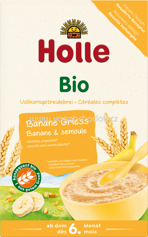 Holle baby food Bio Getreidebrei Banane Grieß, ab 6. Monat, 250g