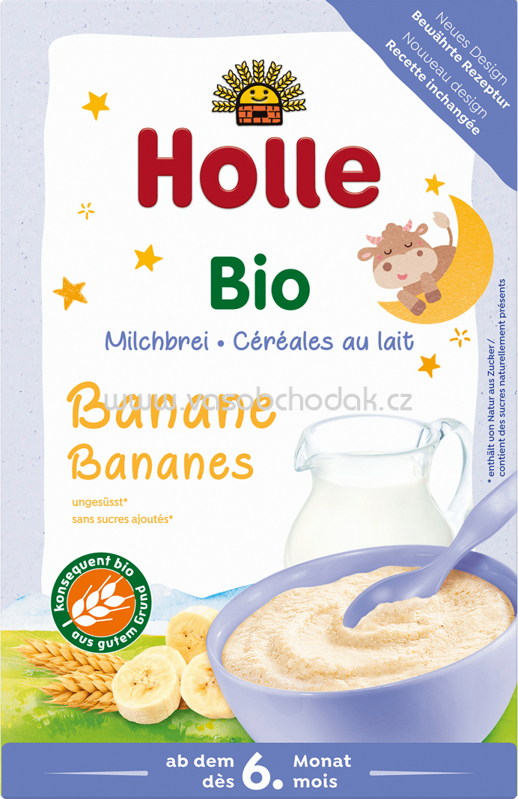 Holle baby food Bio Guten Abend Milchbrei Banane, ab 6. Monat, 250g