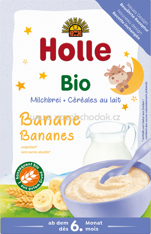 Holle baby food Bio Guten Abend Milchbrei Banane, ab 6. Monat, 250g Holle baby food Bio Guten Abend Milchbrei Banane, ab 6. Monat, 250g