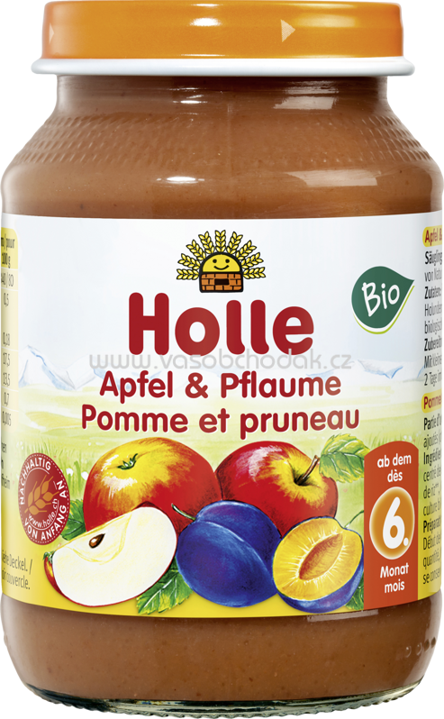 Holle baby food Apfel & Pflaume, ab 6. Monat, 190g
