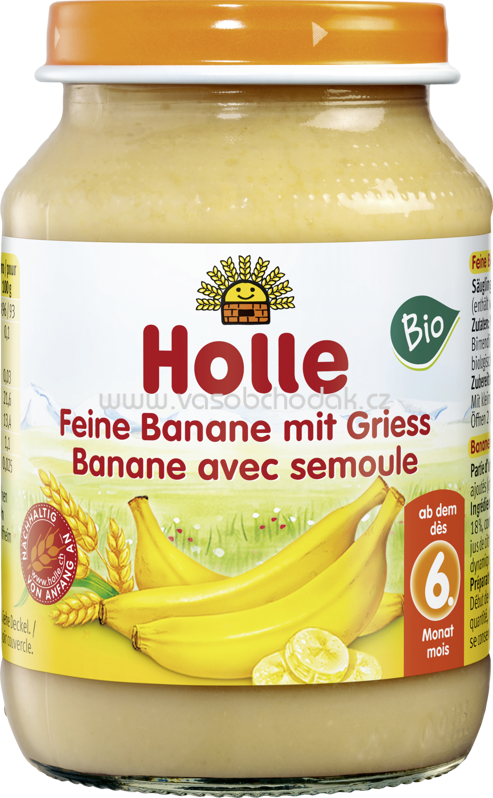 Holle baby food Feine Banane mit Griess, ab 6. Monat, 190g