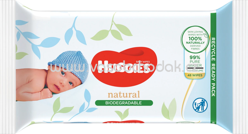 Huggies Feuchttücher Natural Biodegradable, 48 St