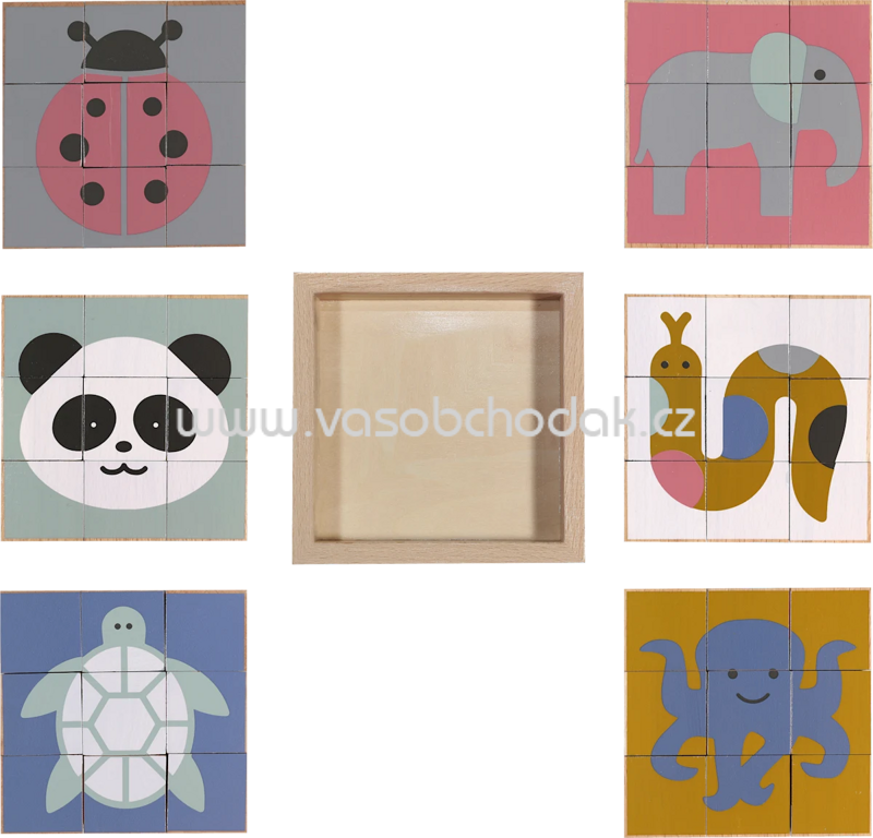 Kindsgut Puzzle Holzwürfel Tiere, 1 St Kindsgut Puzzle Holzwürfel Tiere, 1 St
