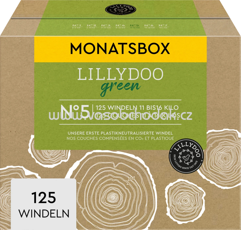 Lillydoo Windeln green Gr. 5, 11-16 kg, Monatsbox, 125 St Lillydoo Windeln green Gr. 5, 11-16 kg, Monatsbox, 125 St