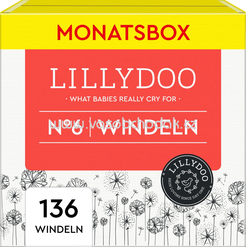 Lillydoo Windeln Gr. 6, 13-18 kg, Monatsbox, 136 St Lillydoo Windeln Gr. 6, 13-18 kg, Monatsbox, 136 St