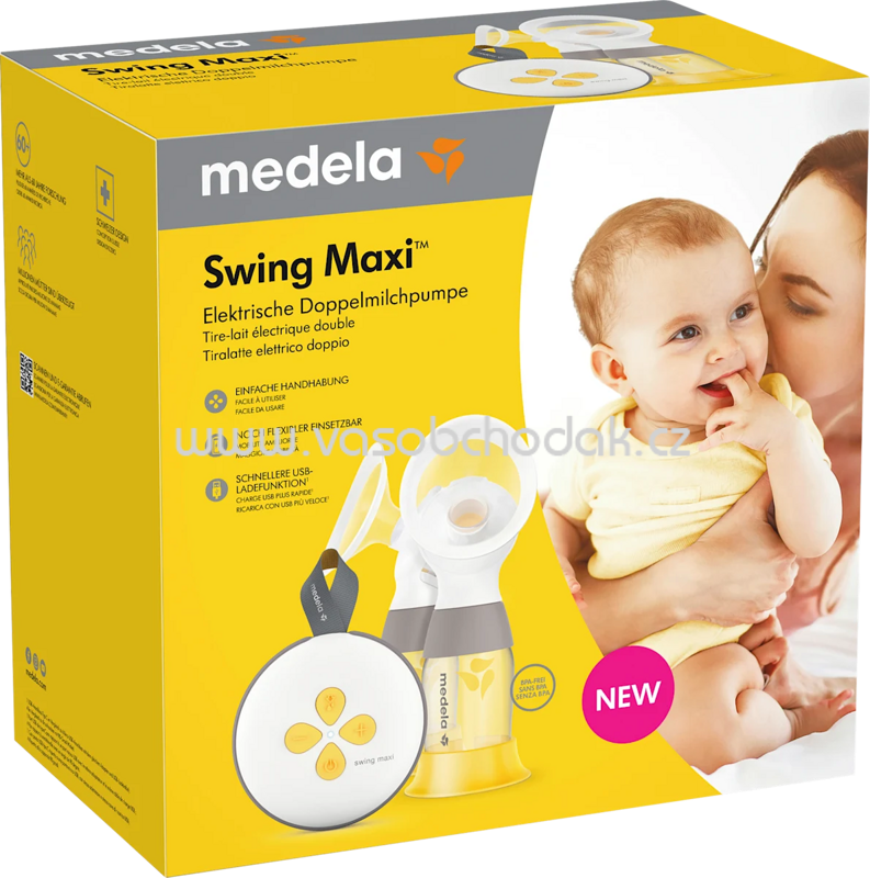 Medela Doppelmilchpumpe elektrisch Swing Maxi, 1 St Medela Doppelmilchpumpe elektrisch Swing Maxi, 1 St