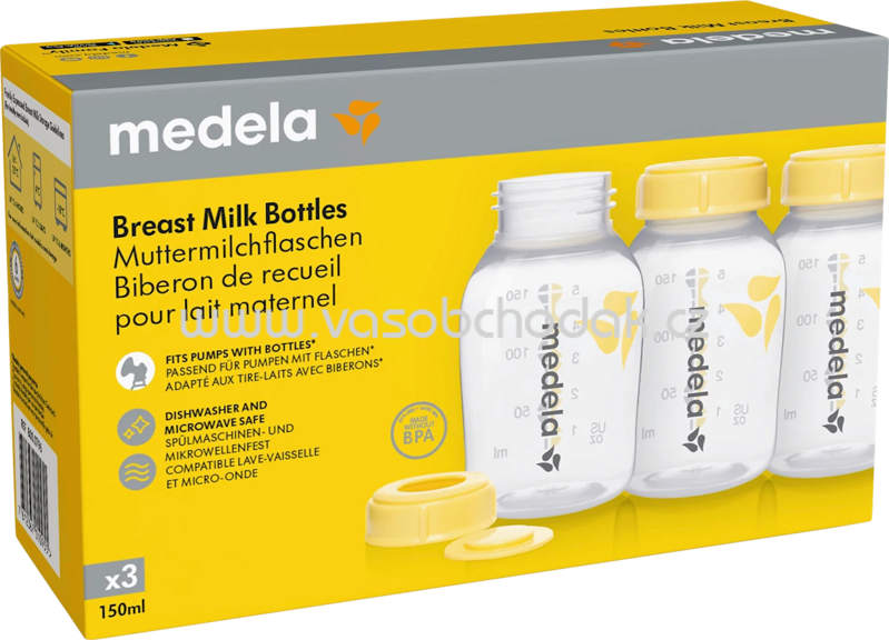 Medela Flaschenset für Muttermilch (je 150ml), 3 St Medela Flaschenset für Muttermilch (je 150ml), 3 St