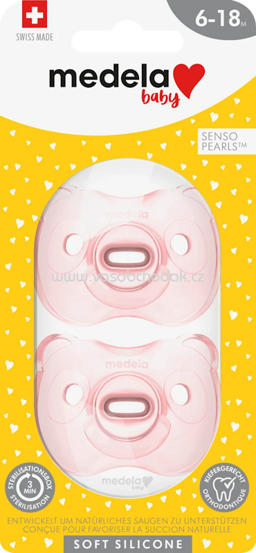 Medela Schnuller Soft Silikon, rosa, 6-18 Monate, 2 St