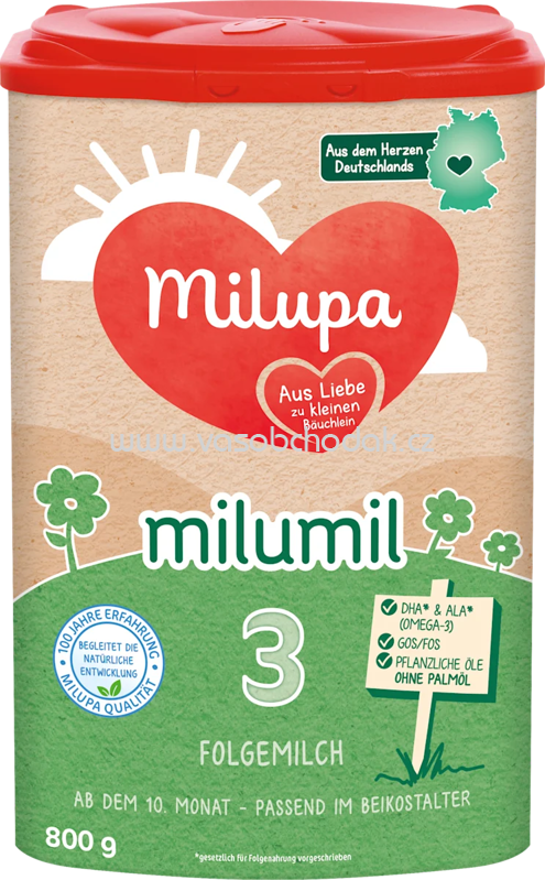 Milupa Folgemilch 3 Milumil, ab 10. Monat, 800g Milupa Folgemilch 3 Milumil, ab 10. Monat, 800g