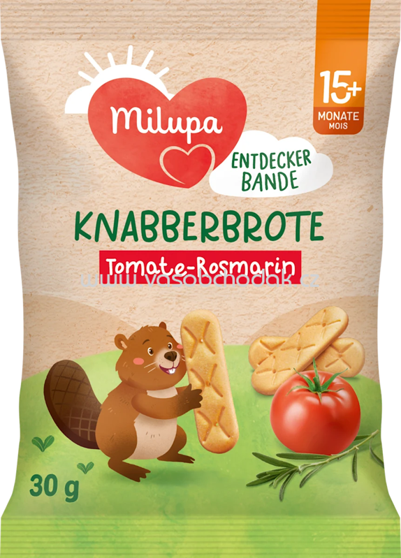 Milupa Kindersnack Knabberbrote Tomate-Rosmarin, ab 15+ Monaten, 30g