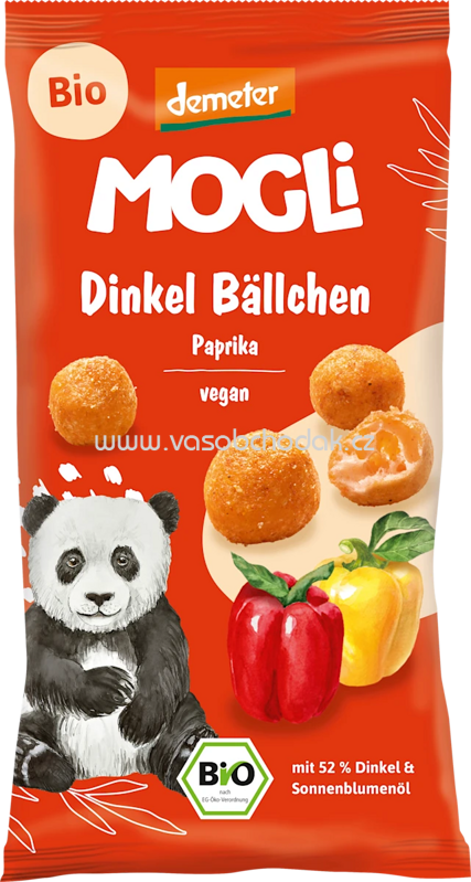 MOGLi Dinkel Bällchen Paprika, ab 3 Jahren, 40g MOGLi Dinkel Bällchen Paprika, ab 3 Jahren, 40g