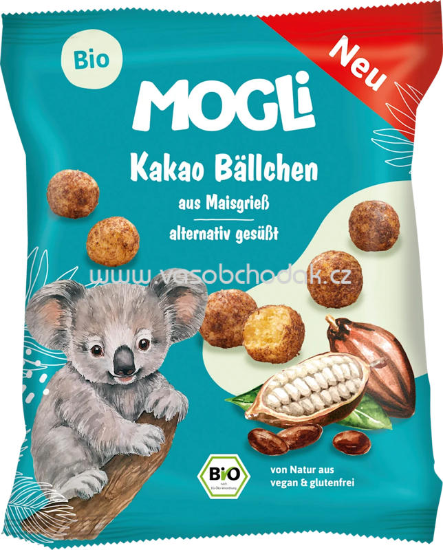 MOGLi Kakao Bällchen aus Maisgrieß, ab 3 Jahren, 30g MOGLi Kakao Bällchen aus Maisgrieß, ab 3 Jahren, 30g