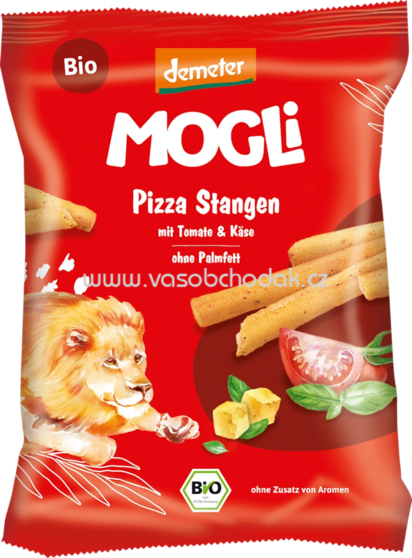 MOGLi Pizza Stangen mit Tomate & Käse, ab 3 Jahren, 75g MOGLi Pizza Stangen mit Tomate & Käse, ab 3 Jahren, 75g