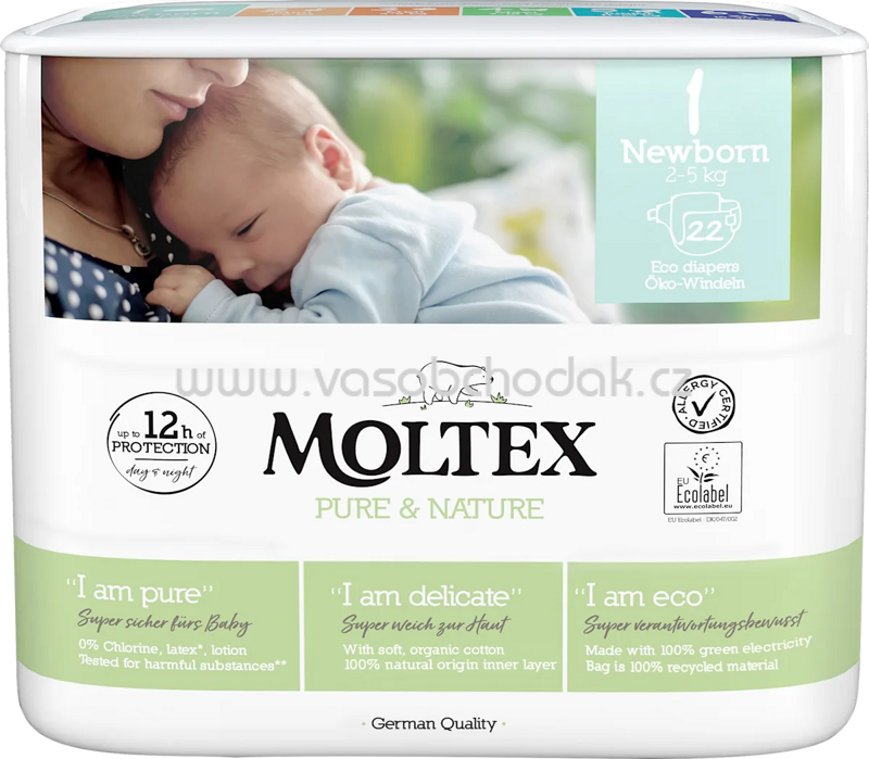 Moltex Windeln Pure & Nature Gr. 1 Newborn (2-5 kg), 22 St Moltex Windeln Pure & Nature Gr. 1 Newborn (2-5 kg), 22 St