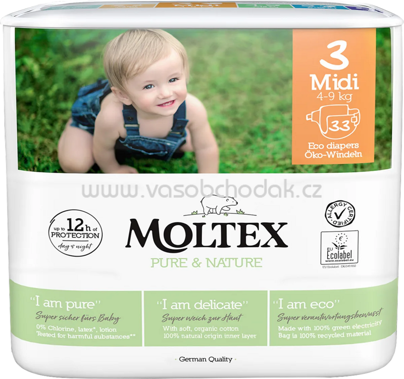 Moltex Windeln Pure & Nature Gr. 3 Midi, 4-9 kg, 33 St Moltex Windeln Pure & Nature Gr. 3 Midi, 4-9 kg, 33 St